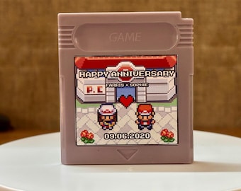 Personalized Pokmon Anniversary Cartridge - Customizable Gameboy Cartridge Gift Love For Him Her