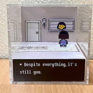 3D Cube Diorama Under " Despite Everything, it's still you"