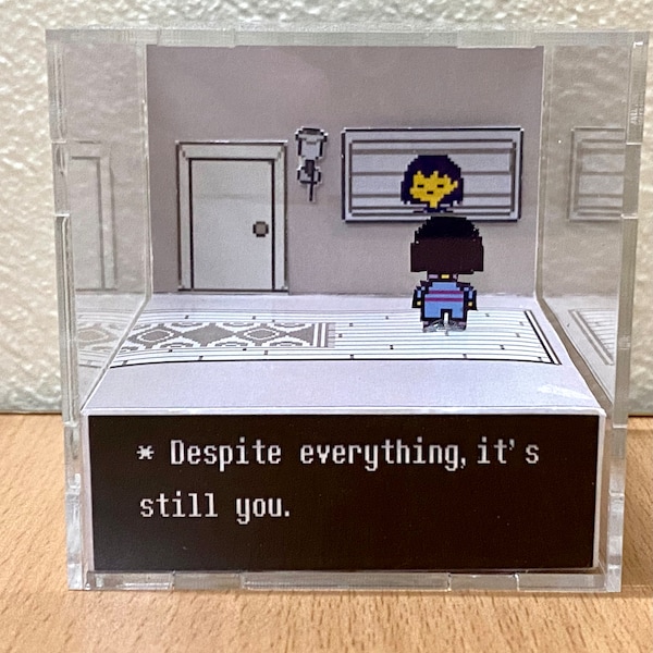 3D Cube Diorama Under " Despite Everything, it's still you"
