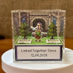 3D Cube Diorama Zelda Ocarina of Time Anniversary Love Gift For Him/Her