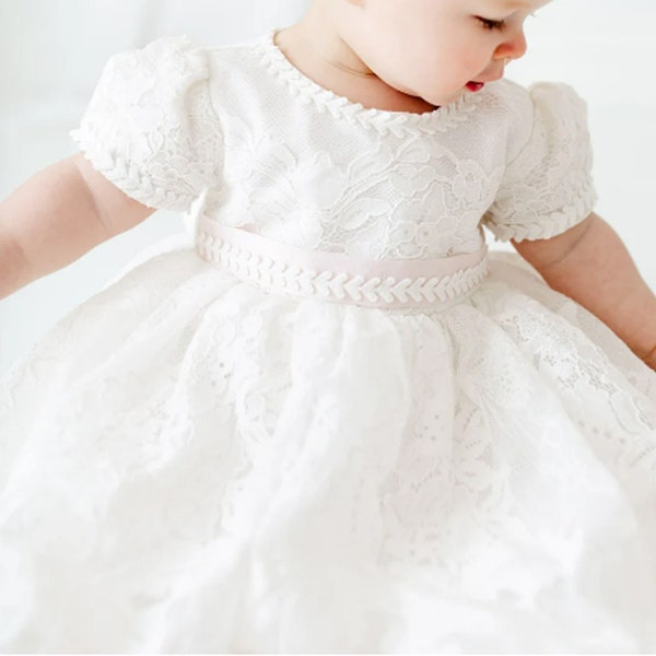 Fiona Taufkleid + Taufmütze Festkleid Mädchenkleid Babykleid Sommerkleid BM10