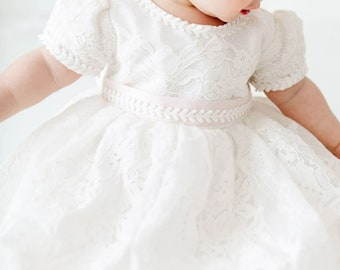 Fiona Taufkleid + Taufmütze Festkleid Mädchenkleid Babykleid Sommerkleid BM10