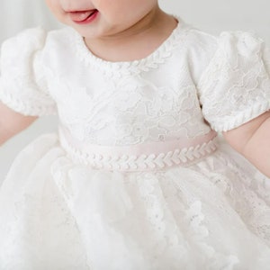 Fiona Taufkleid Taufmütze Festkleid Mädchenkleid Babykleid Sommerkleid BM10 Bild 2