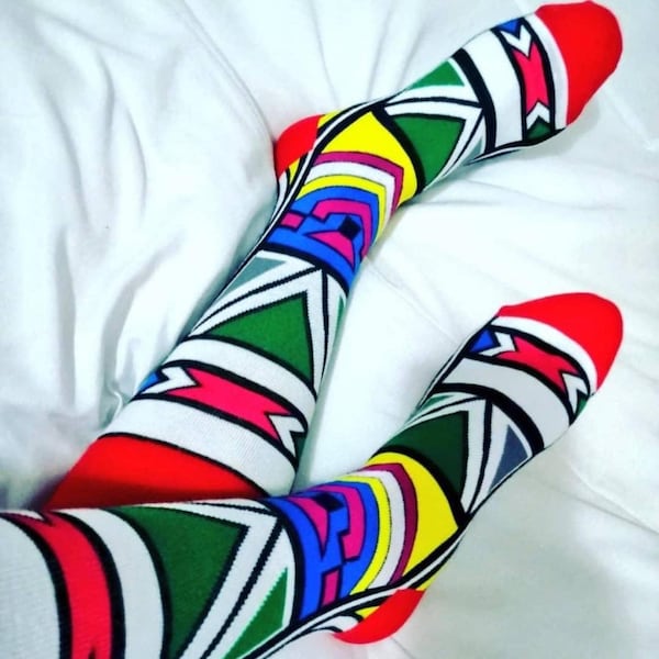 Royal Ndebele - Chaussettes à imprimé africain