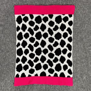 Knitted Newborn Baby Blanket – Fuchsia & Animal Print 24&quot;x33&quot; | Stroller Blanket, Baby Shower Gift, Car Seat Blanket, infant afghan