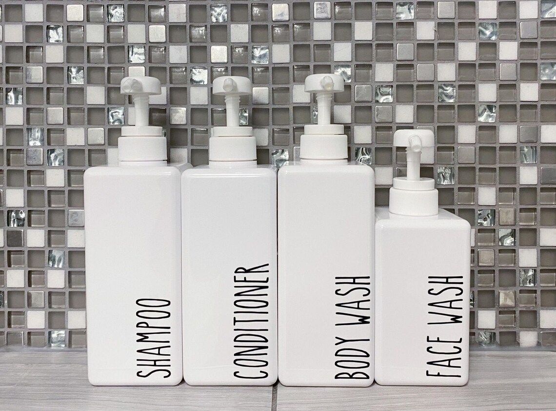 Custom Vinyl Bottle Labels Ex. Shampoo Conditioner Body Etsy
