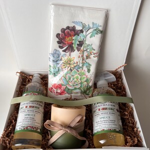 Spa Gift Box Set with Towel, Candle  Perfect for a Housewarming gift, hostess gift, Mother&#39;s Day, Birthday
