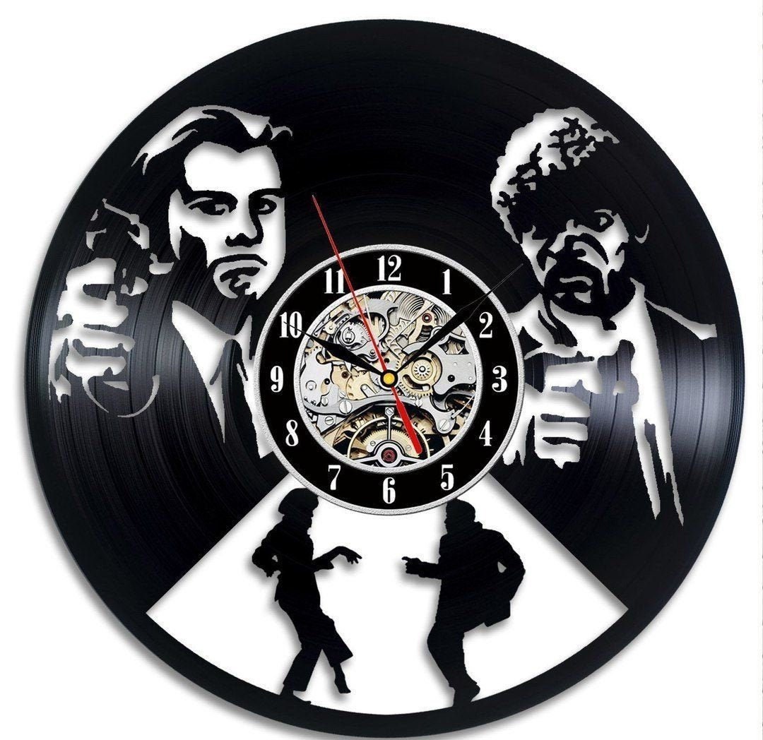 Vinyl Record Clock Wall Clock Vintage Design Music Theme Etsy