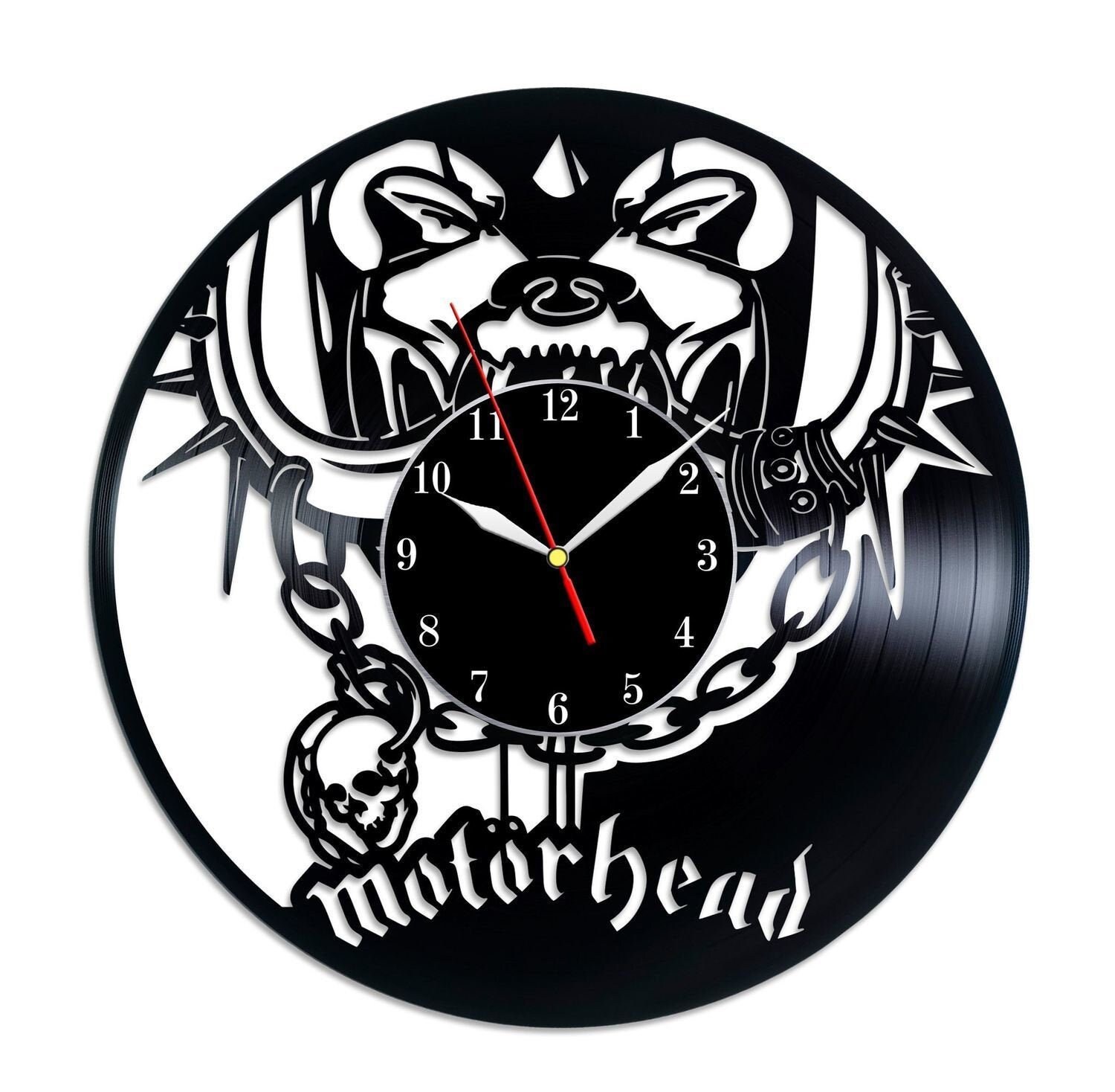 Vinyl Record Clock Wall Clock Vintage Design Music Theme Etsy