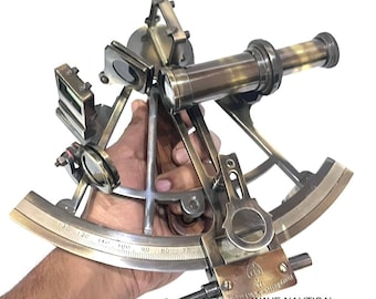 ヴィンテージ航海用真鍮製六分儀 - ケルビン＆ヒューズ ロンドン 1917