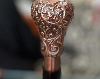 Bastón de latón macizo hecho a mano, bastones para hombres, mujeres, bastones de madera, bastón, mango de bastón, bastón vintage, regalo