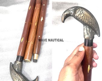 Walking Stick, Vintage Victorian Cane,Wooden,Antique Style Folding Walking Stick 36" Inches with Handle for Men and Women