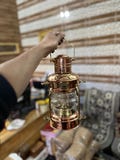 Personalization Nautical Brass & Copper Anchor 14" Oil Lantern Lamp Vintage Ship Hanging Lantern Oil Maritime Home Decor Lamp