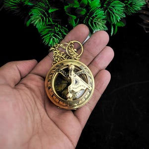 Brass Personalized Compass,Engraved Compass,Anniversary Gift,first communion gift,Compass For Husband, gift for mom,son,Pocket Sundial