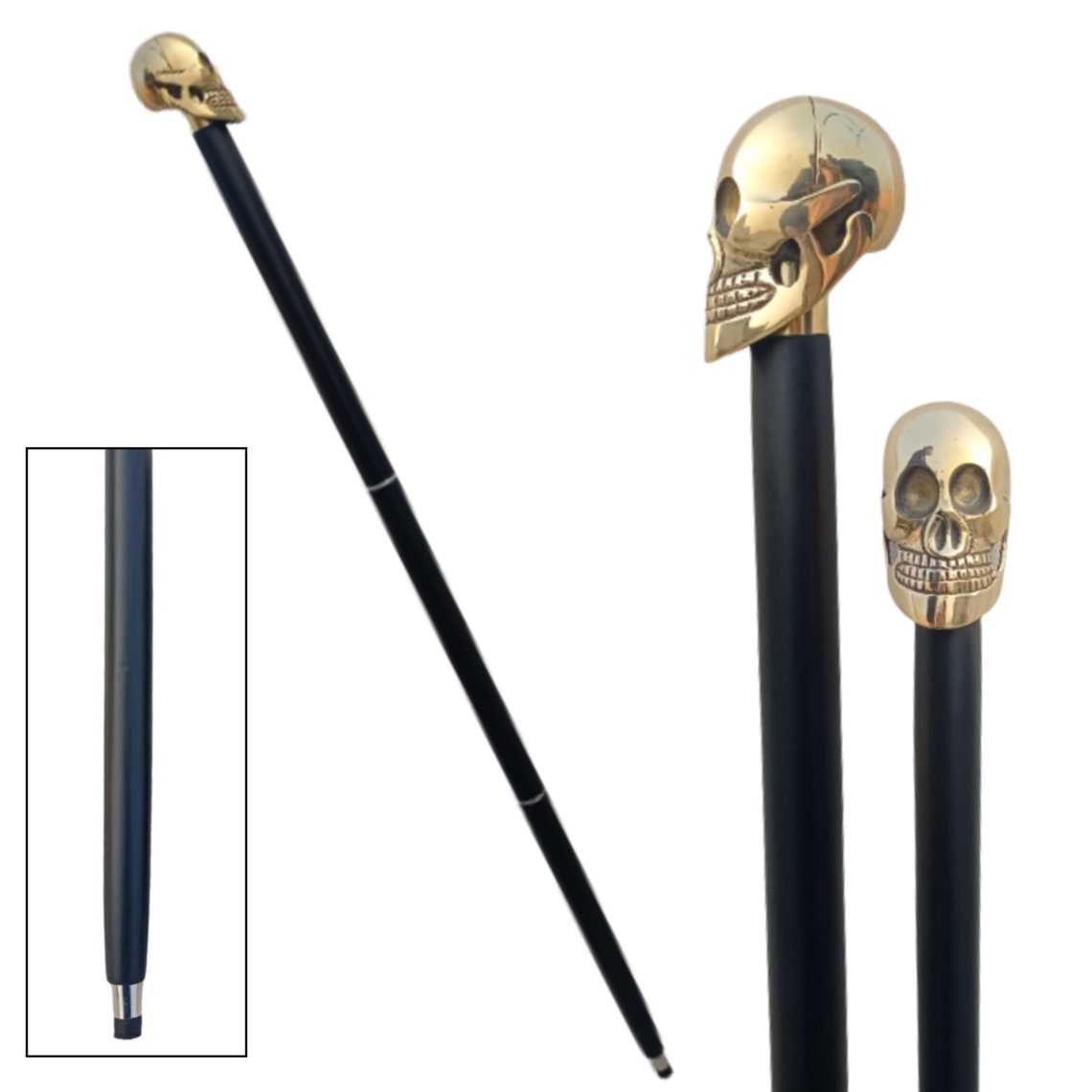 Handmade Skull Head Walking Stick Cane Best For Hellowen Etsy