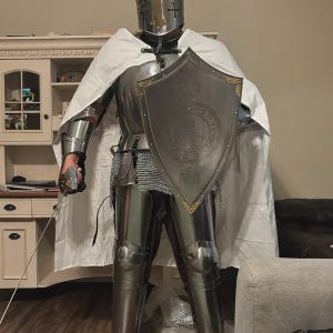 Knight Templar Armor Suit,Wearable Costume,Full Body Templar Armour,Suite Of Armour,Halloween Cosplay,Home Decor,Gateway Decor,LARP SCA,Gift