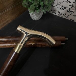 Personalized Foldable Classic,Handmade walking stick,antique cane,brass handel, Victorian Cane,Wooden walking stick, ladies walking stick