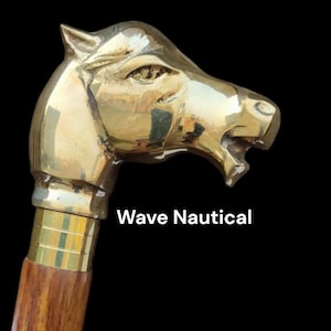 Horse Face Handle Handmade walking stick Vintage Solid wands,Handle Cane Wooden walking stick,Victorian style