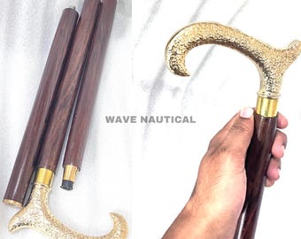 Brass Walking Stick,handmade,wooden walking stick,wood stick,walking stick brass handle,cane for men,wooden cane,gift