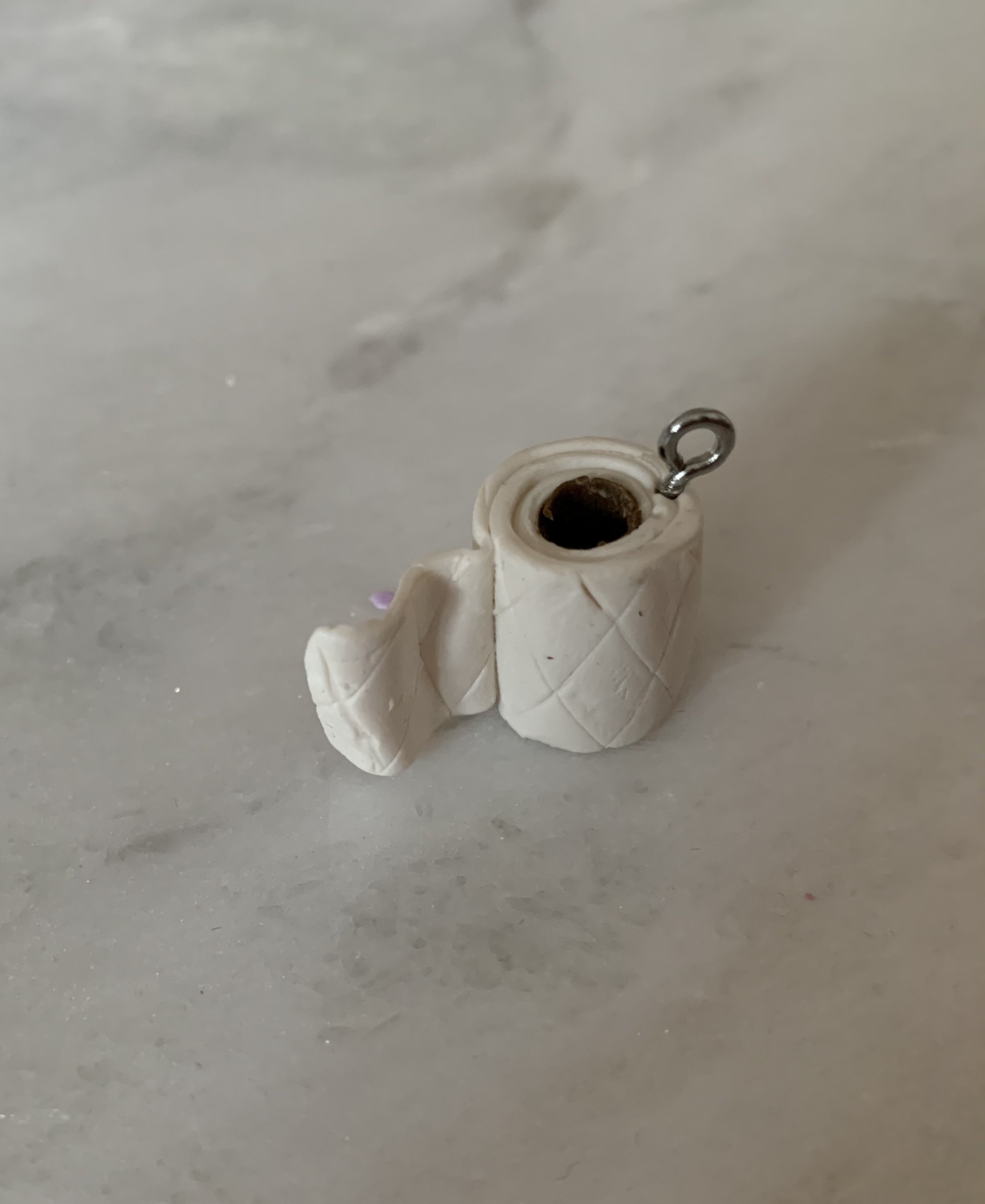 Toilet paper charm Etsy