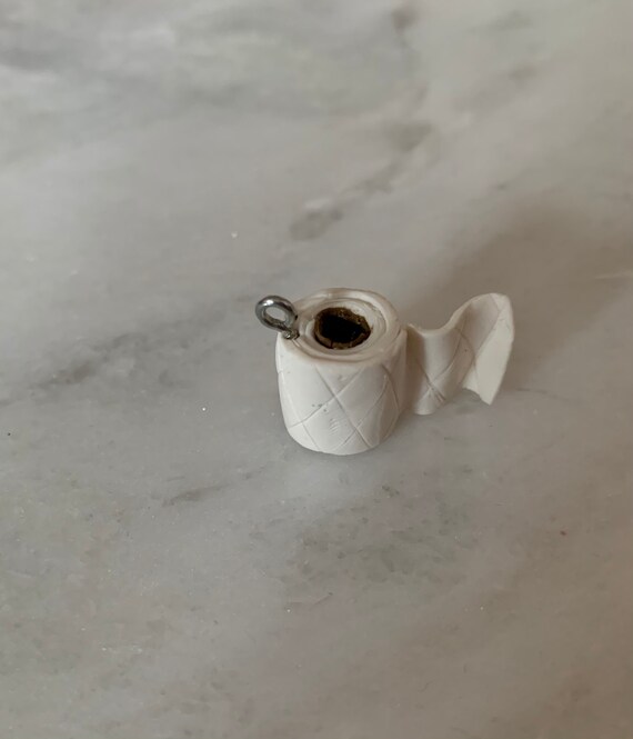 Toilet paper charm Etsy