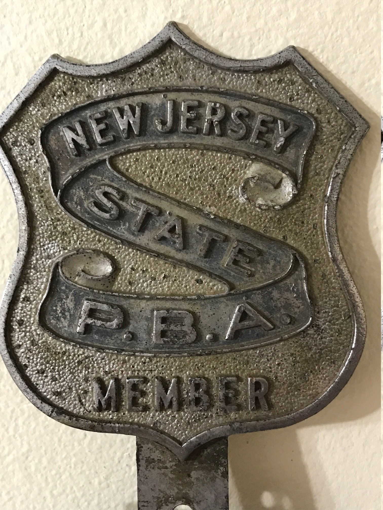 New Jersey STATE POLICE Steel Metal car automobile badge | Etsy