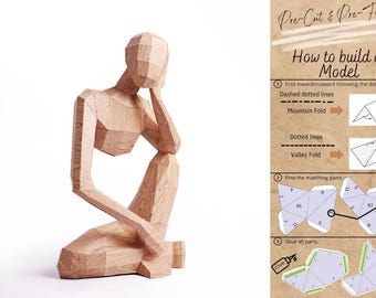 Sculpture 3D Papercraft Kit - Animal Trophy Statue, Sculpture Figure Low Poly Paper Craft Model, Pepakura Art DIY by Papercraft World