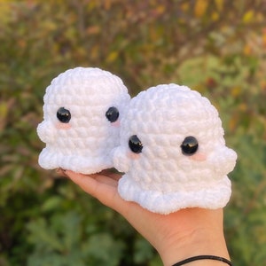 BABY BOO GHOST | Crochet Ghost Amigurumi | Cute Halloween Plushie | Spooky Ghost Plush | Kawaii Crochet | Cute Blush Ghost |