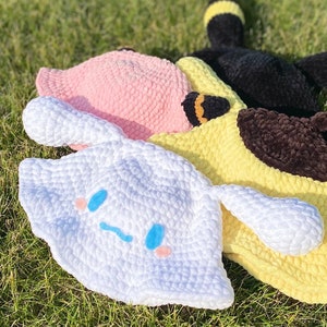 CINNAMON BUCKET HAT | Cinnamon Roll Roll Inspired Crochet Hat | Cute Japan Inspired Knit Hat | Kawaii Crochet | Knit Accesscory | Plushie
