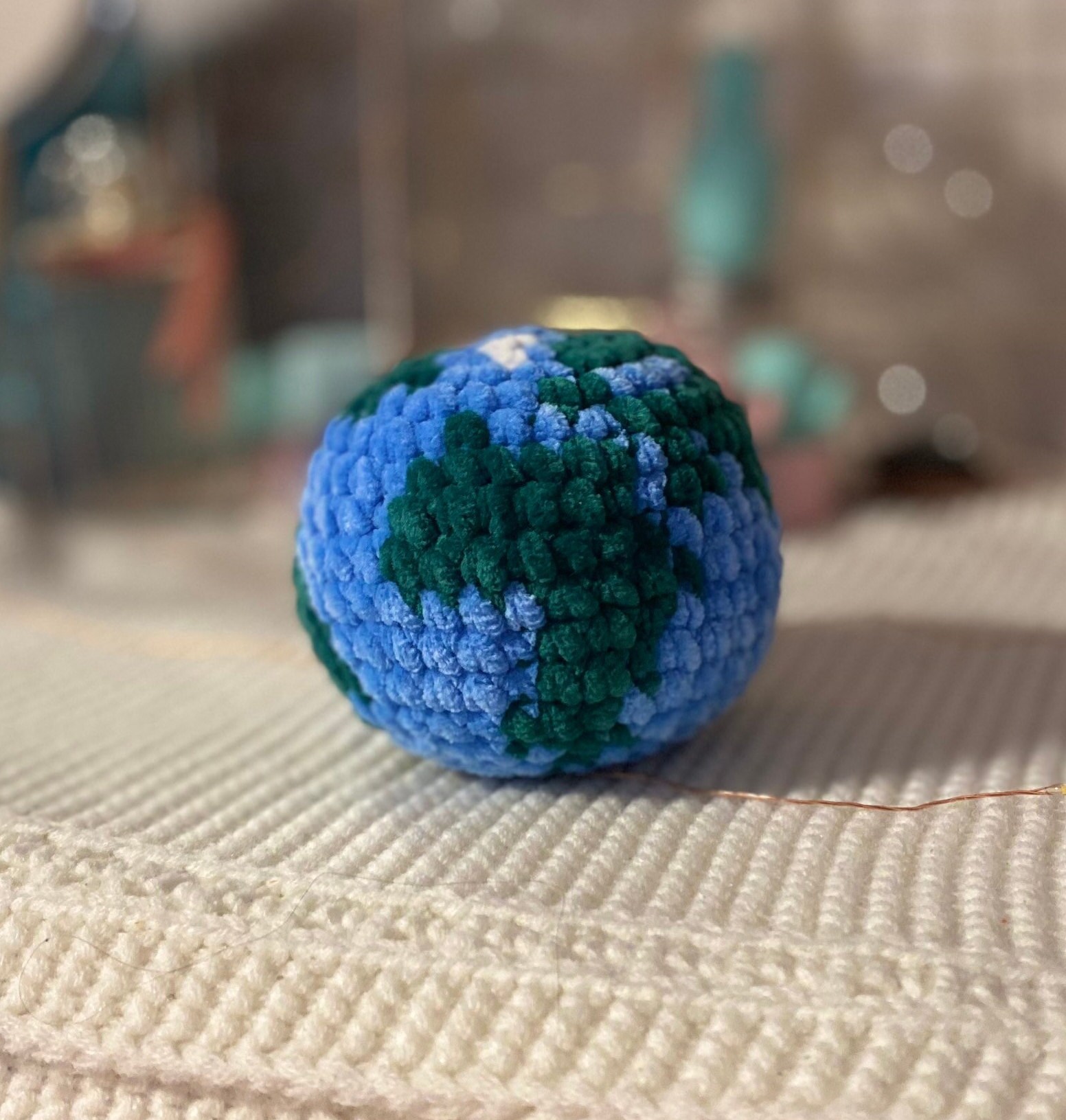 EARTH DAY GLOBE | Crochet Earth Sphere | Blue Globe | Blue Green Ball ...