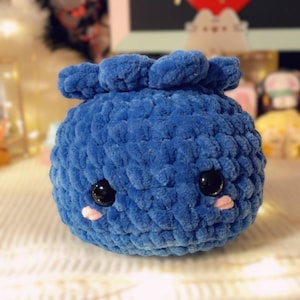 BLUEBERRY PLUSH Fruit Amigurumi Plushy Cute Round Blue - Etsy