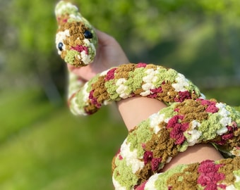 SNAKE PLUSH | Crochet Snake Amigurumi | Cute Fun Toy for Children | Reptile Plushie | Long Snake Plushy | Boys Toys | Girls Toy | Christmas