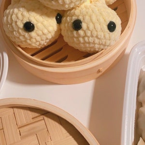 DIM SUM Cute Crochet Dumpling Kawaii Dim Sum Plush Yum Cha Food Foodie Asian Amigurumi Siu Mai Cha Siu Bao Cute Pork Dumpling Bao/Soup Dumpling