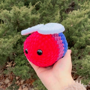 BI-BEE | Bisexual Bee Plushie | Crochet Pride Flag Amigurumi | Cute Bi Plush | LGBTQIA+ Plushie | Cute Punny Gift