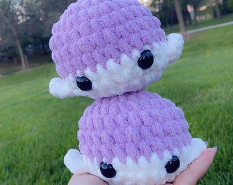 WORRY WHALE | Crochet Whale Amigurumi | Cute Narwhal Plushie | Knit Texture Plush | Kawaii Whale Plushy | Crochet Pattern Cute | Sea Animal