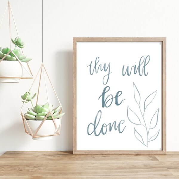 Thy Will Be Done Thy - Etsy