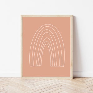 Boho Rainbow Digital Print | DIGITAL Download | Rainbow Printable Art | 8&quot;x10&quot; PNG File | Illustration | Wall Decor