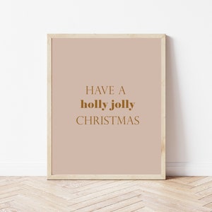 Heb een hulst vrolijke Kerst, Afdrukbare Kunst aan de Muur, DIGITALE DOWNLOAD, 8x10, Kerst Wall Decor, Vakantie Digitale Print, Minimalistische Kunst