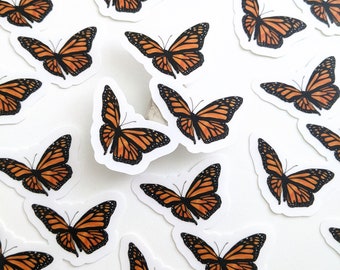 Monarch Butterflies Sticker | Hand Drawn | 2.5"x2.75" | Waterproof