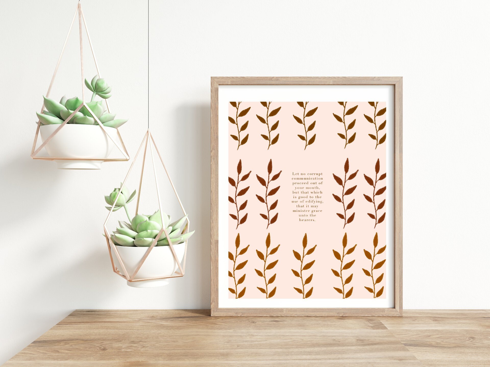 Bible Verse Printable | Scripture Wall Art | Fall Leaves | Ephesians 4: ...