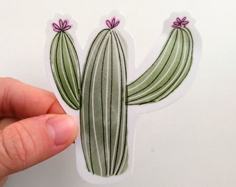 Cactus Sticker, Vinyl Sticker, For Laptops, Journals, Water Bottles, Waterproof Sticker