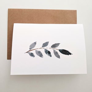 Carte de vœux aquarelle | Vide à l’intérieur | 5"x7 » | Moderne & Minimaliste