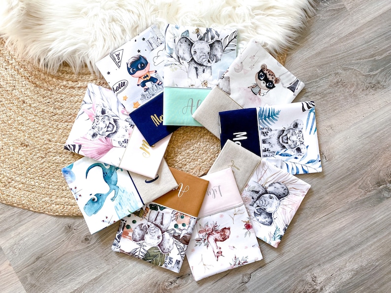 Personalized cotton health book cover