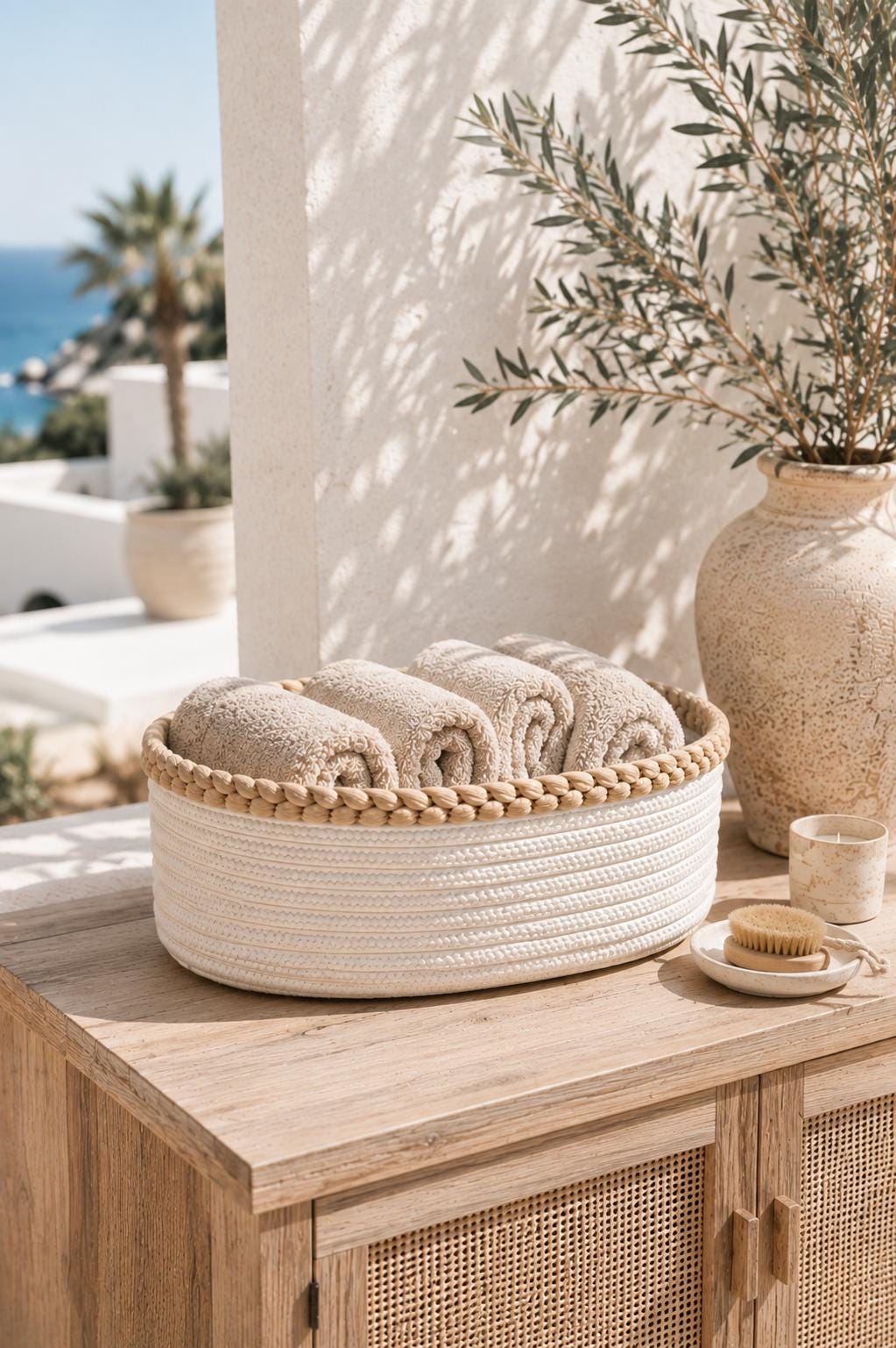 Stoffkorb beige
