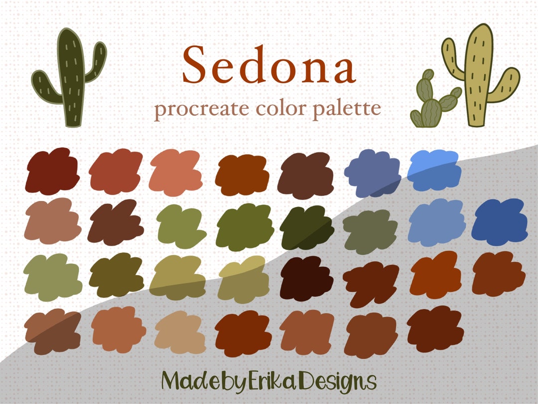 Sedona Red Rock Color Palette / Sedona, Arizona / Warm Colors / Procreate Color Palette