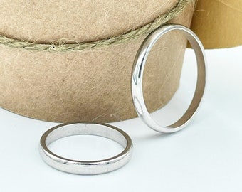 Rings Wedding rings 925 silver wedding rings couple him and her woman man - free engraving - made in Italy rhodium silver boy girl