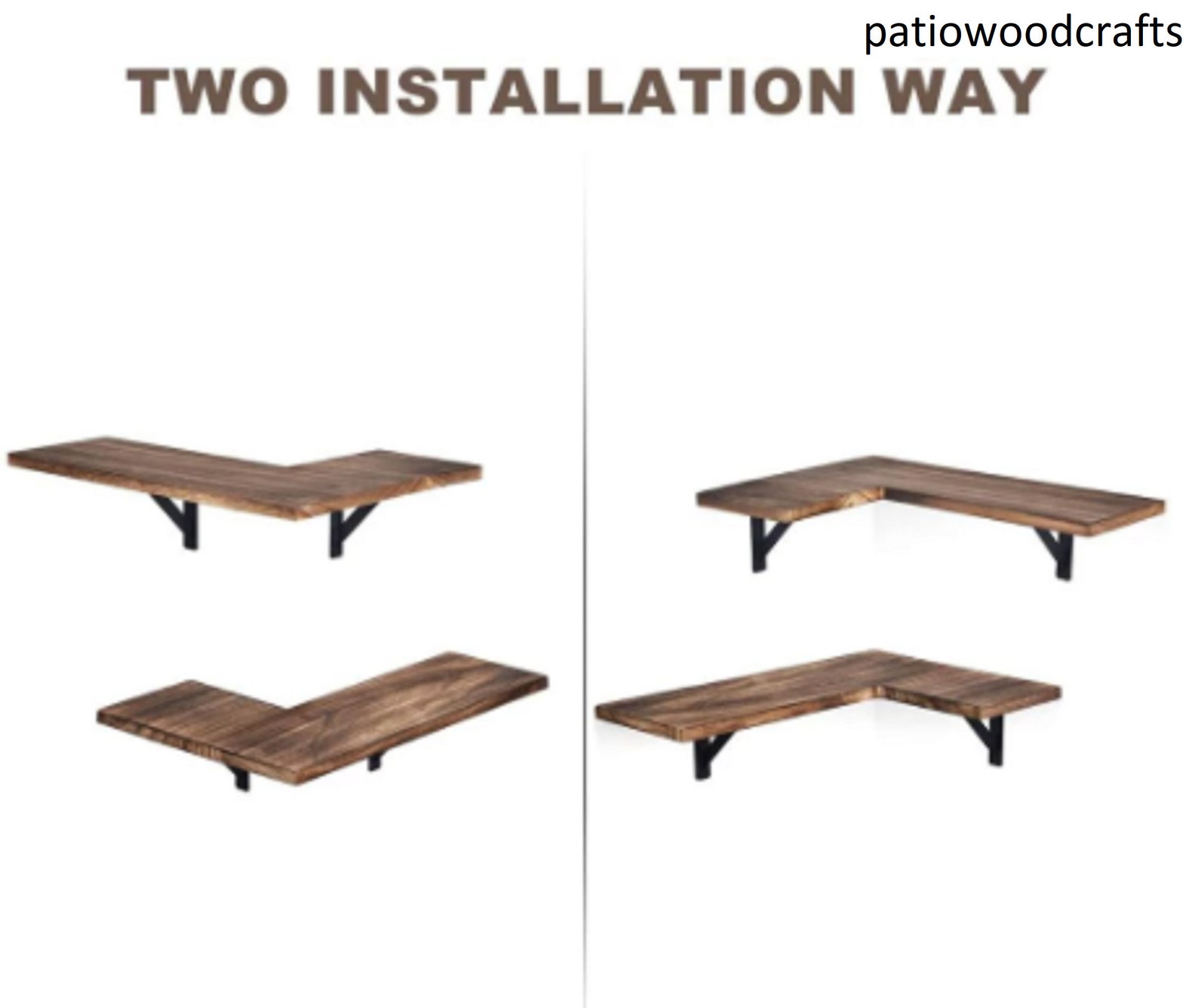 Floating corner shelves floating shelves corner floating Etsy