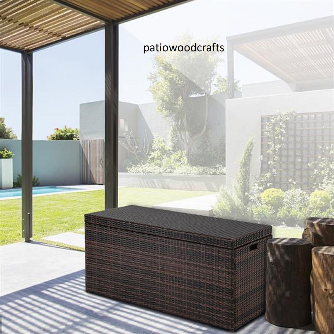 Caja de almacenamiento al aire libre caja de la cubierta al | Etsy