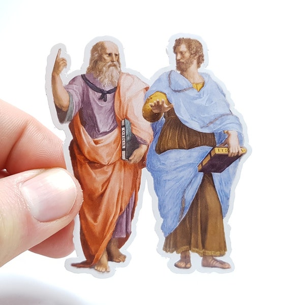 Aesthetic Philosophy Sticker "School of Athens - Plato and Aristotle" - Cute History and Art Sticker for Renaissance-Lovers