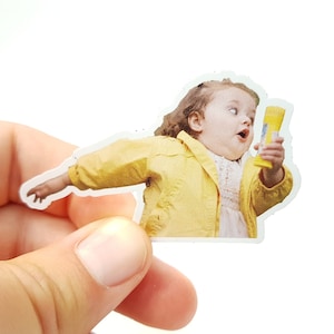 Meme Sticker "Running Girl" - Adesivo divertente per il tuo laptop, bottiglia d'acqua o diario - Perfetto per gli amanti di Internet
